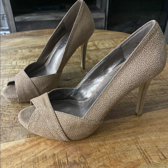 Moda Spana, Women’s, Tan, Peep Toe, High Heels, - Picture 2 of 6